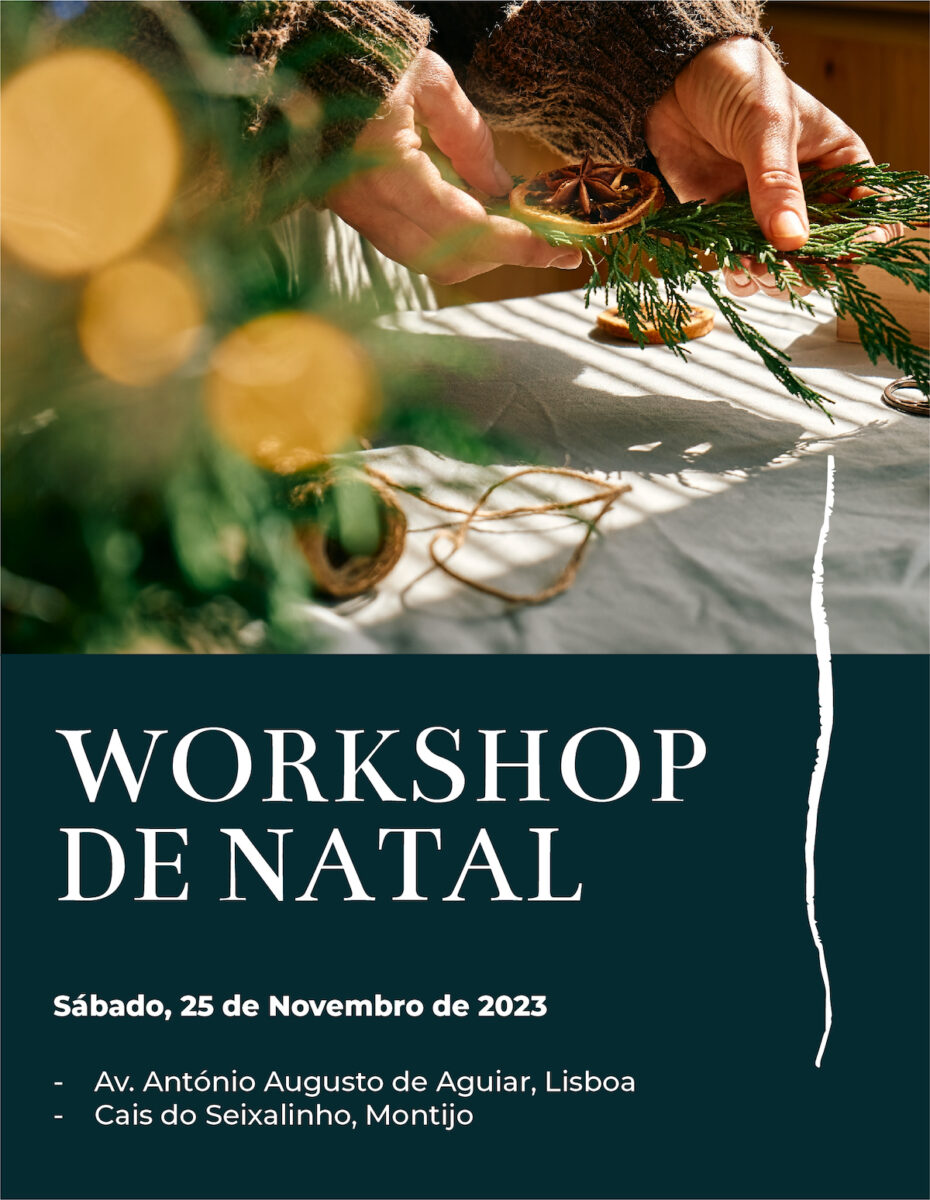 Informação sobre o Workshop de Natal no Montijo, no ano de 2023.